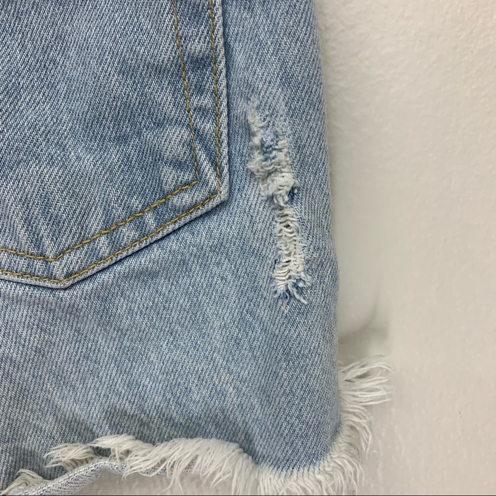 Brandy Melville Distressed Denim Shorts - Picture 5 of 8